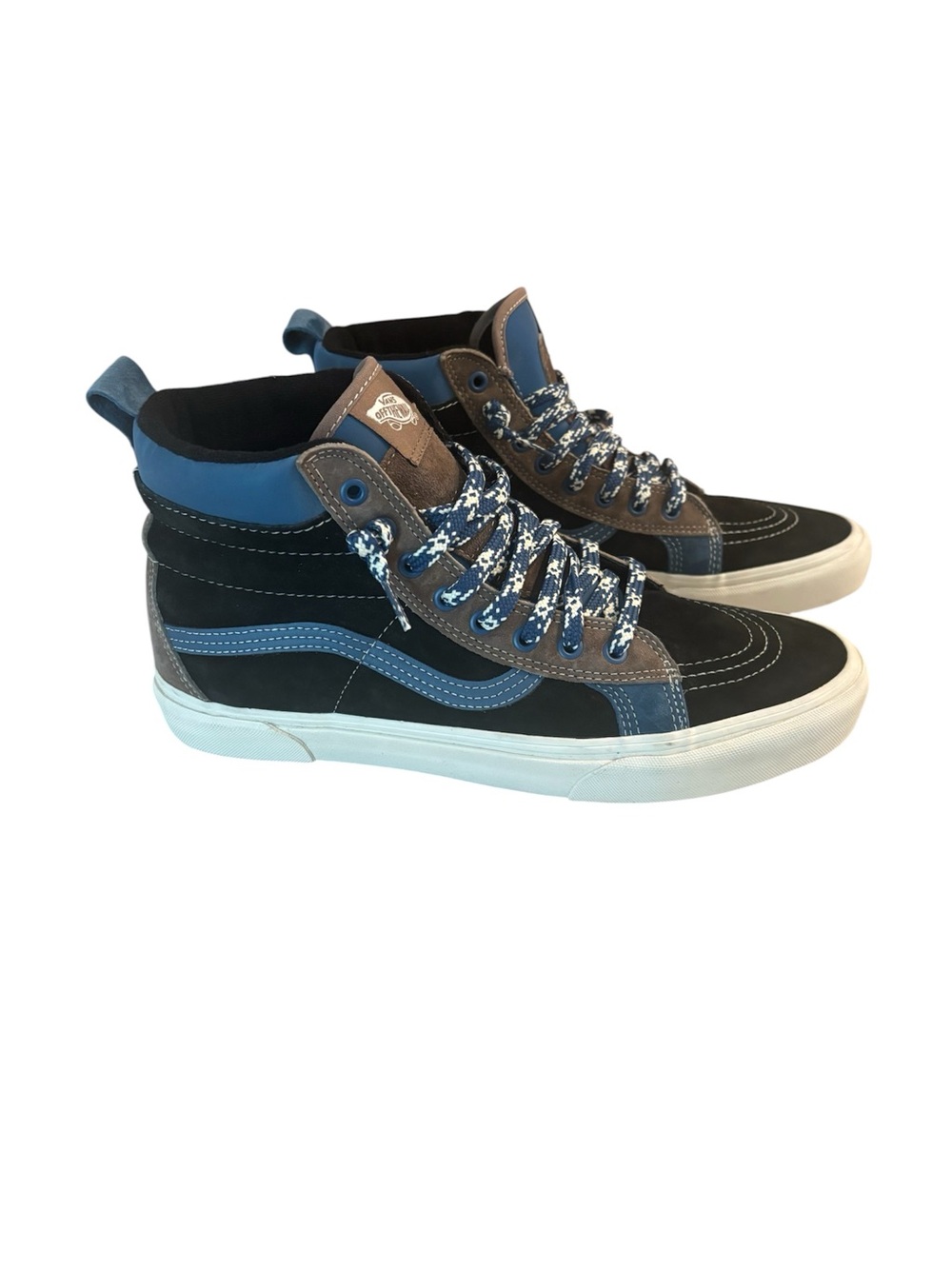 Vans Sk8-Hi MTE High-Top Sneakers in Black, Blue & Brown